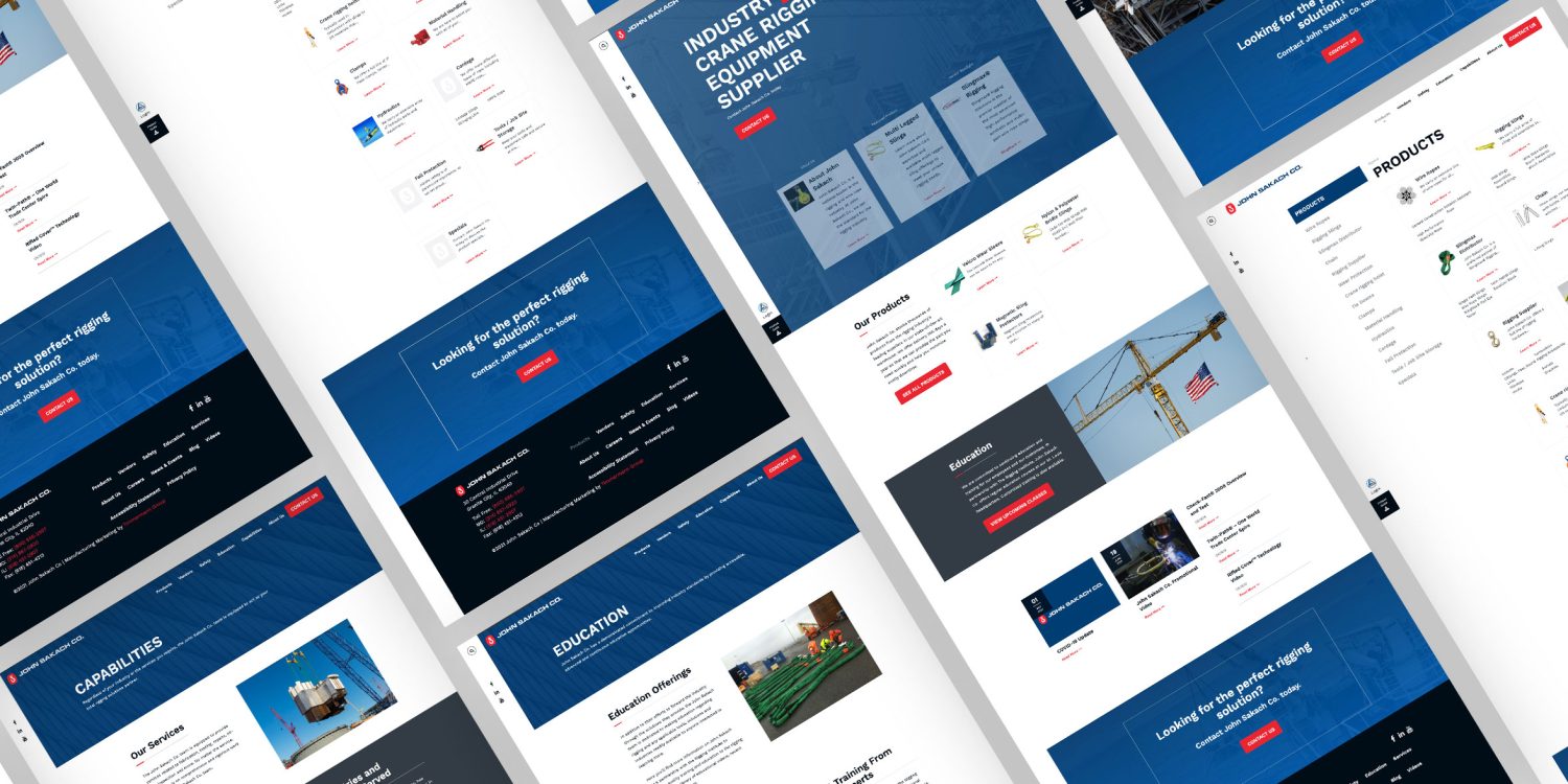 multiple screens from john sakach website design